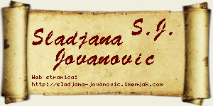 Slađana Jovanović vizit kartica